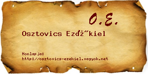 Osztovics Ezékiel névjegykártya